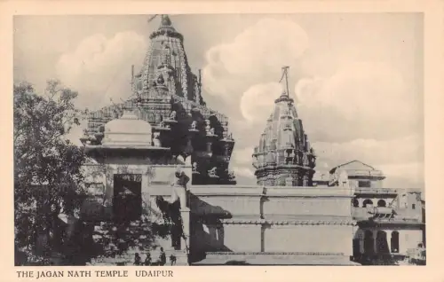 L379 Indien Der Jagan Nath Tempel Udaipur Vintage Postkarte