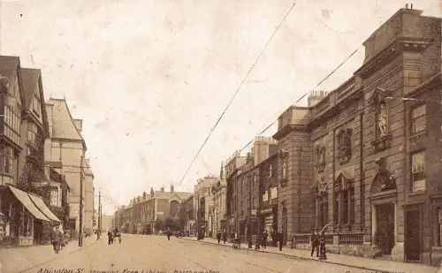L237 England Northampton Public Library Abington Street Vintage Postkarte