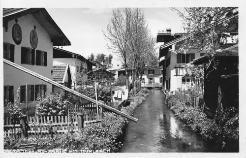 L156 Deutschland OBERAMMERGAU - PARTIE AM MÜHLBACH Vintage Postkarte