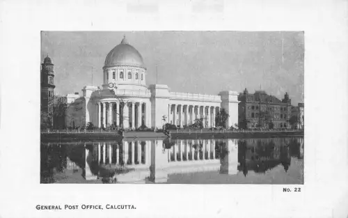 L379 Indien General Post Office Kalkutta Vintage Postkarte