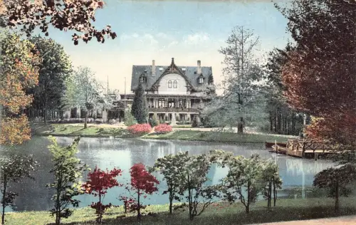 A137 Deutschland Bremen Buergerpark Menerei Park Teich Vintage Postkarte