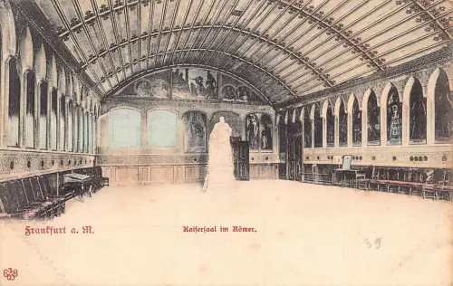 A137 Deutschland Frankfurt a M Kaisersaal im Roemer Interieur Vintage Postkarte