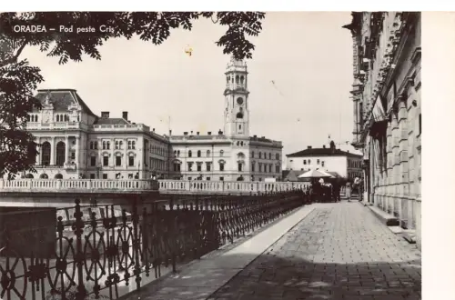 B299 Rumänien Oradea Nagyvarad Pod peste Cris Brücke RPPC Postkarte