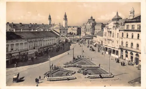 B300 Rumänien Oradea Nagyvarad Bemer Ter Simon Istvan Sorozo Geschäfte RPPC Postkarte