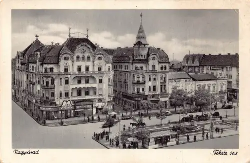 B299 Rumänien Oradea Nagyvarad 1941 Fekete Sas Rona Andor Ladenpalast Postkarte