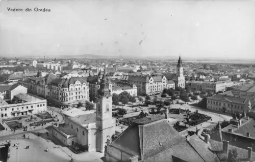 B299 Rumänien Oradea Nagyvarad Vedere generala Gesamtansicht RPPC 1963 Postkarte