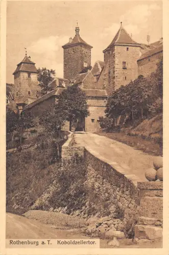 A136 Deutschland Rothenburg a T Koboldzellertor Türme Vintage Postkarte