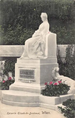 A136 Österreich Kaiserin Elisabeth Denkmal Wien Denkmal Vintage Postkarte