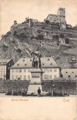 A136 Deutschland Bluecher Denkmal Caub Vintage Postkarte
