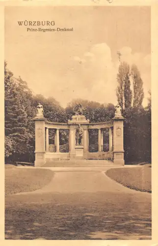 A135 Deutschland 1910 Würzburg Prinz Regenten Denkmal Vintage Postkarte