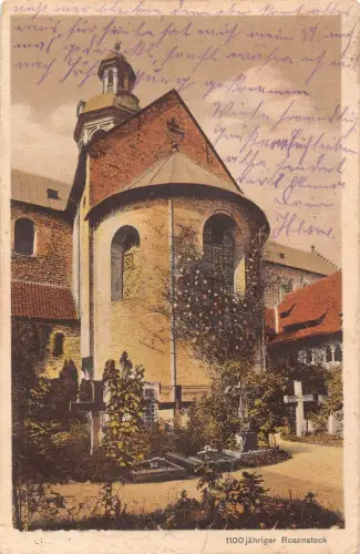 A135 Deutschland 1917 Feldpost 1. Weltkrieg Hildesheim 1100 Jahre Rosen Rosenstock Postkarte