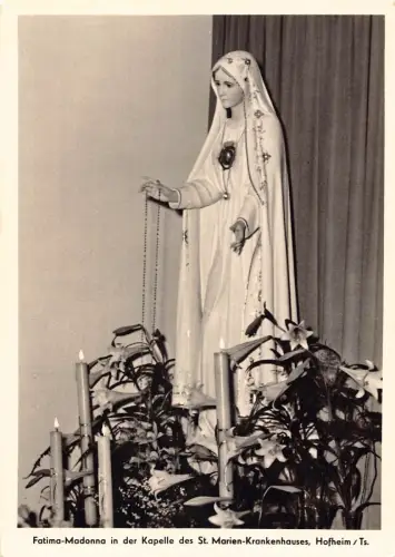 A132 Deutschland 1961 Fatima Madonnenkapelle St. Marien Krankenhaus Hofheim/Ts Postkarte