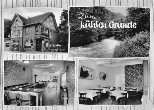 A132 Deutschland Zum Kühlen Grunde Restaurant Bundeskegelbahn RPPC Vintage Postkarte