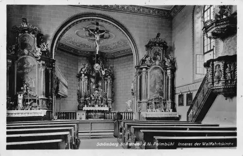 L193 Deutschland Schoemberg b Rottweil a N Palmbühl Innenkirche RPPC Postkarte