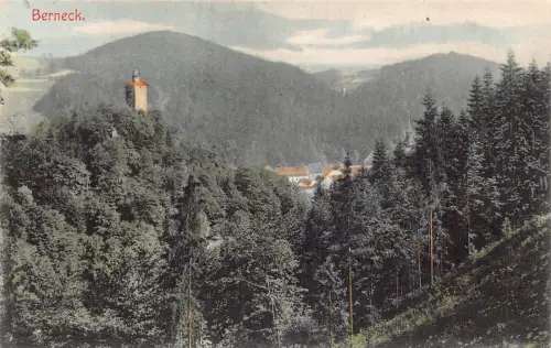 L208 Deutschland Berneck Wald Landschaft Vintage Postkarte