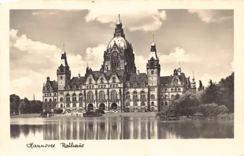 L208 Deutschland 1918 Feldpost WWI Hannover Rathaus RPPC Vintage Postkarte