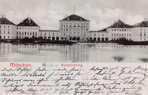 L021 Deutschland 1902 München Bayern Schloss Nymphenburg Vintage Postkarte