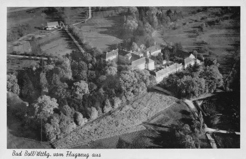L193 Deutschland Kurhaus Bad Boll Wttbg Luftaufnahme Badehaus Vintage Postkarte