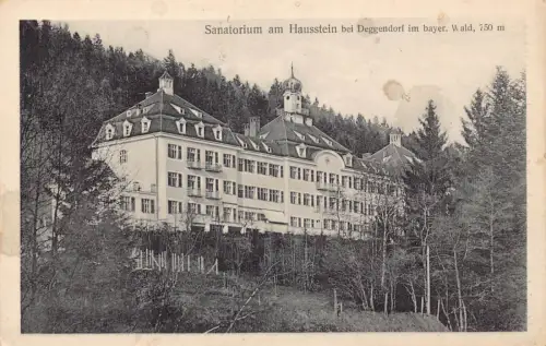 L208 Deutschland Sanatorium am Hausstein bei Deggendorf im bayer Wald Postkarte