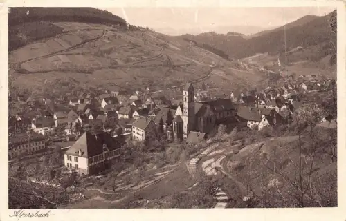 L193 Deutschland Alpirsbach Dorf Vintage Postkarte