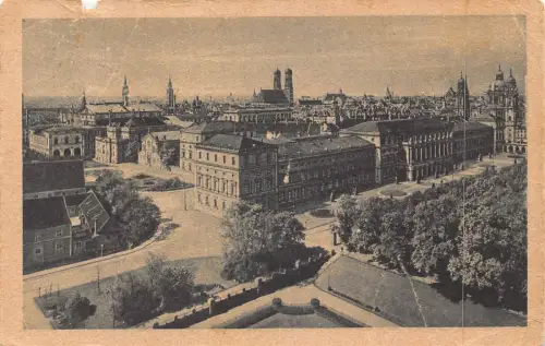 L209 Deutschland 1926 München Panoramablick Residenz Vintage Postkarte