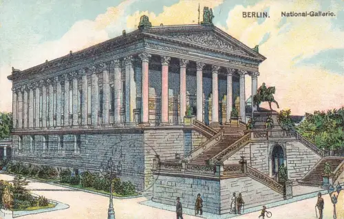 L209 Deutschland 1915 Feldpost 1. Weltkrieg Berlin Nationalgalerie Vintage Postkarte