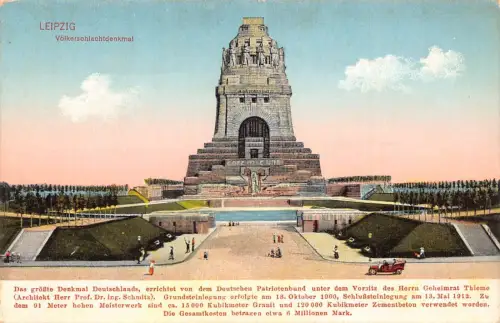 L156 Deutschland LEIPZIG Voelkerschlachtdenkmal Vintage Postkarte