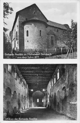 L212 Deutschland 1940 Einhards Basilika zu Michelstadt Steinbach RPPC Postkarte