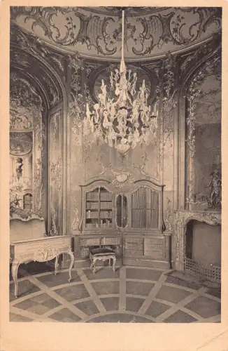 L213 Deutschland Potsdam Sanssouci Die Bibliothek Innenraum Vintage Postkarte