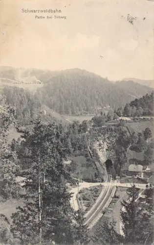 L213 Deutschland 1912 Schwarzwaldbahn Partie bei Triberg Vintage Postkarte