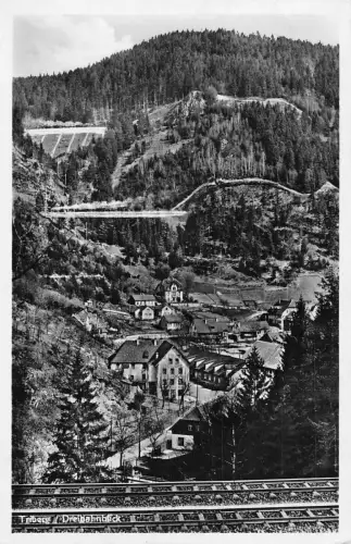 L214 Deutschland 1940 Triberg Dreibahnblick Feldpost WWII Vintage Postkarte