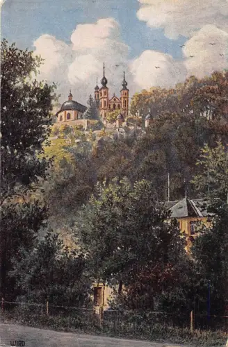 L212 Deutschland Würzburg Kaeppele mit Anlagen Kapelle Vintage Postkarte