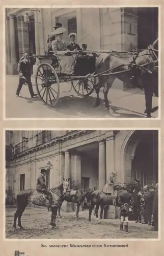 L094 Spanien König und Königin Vintage Postkarte