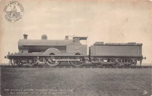 L373 Dampflokomotive 2 Zylinder Schnellzug Personenlok LNWR Postkarte