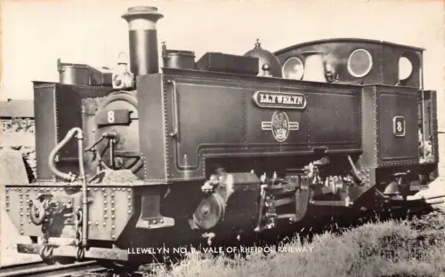 L373 Dampflokomotive Llewelyn Tal der Rheidol Eisenbahn RPPC Postkarte
