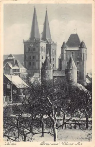 L219 Deutschland 1931 Xanten Dom und Cleveres Tor Vintage Postkarte