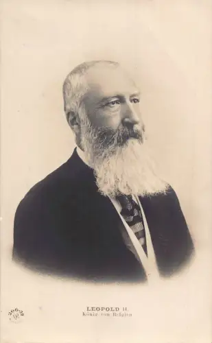 L039 Belgien König Leopold II Königshaus Vintage Postkarte