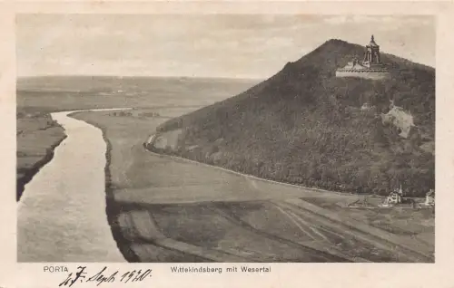 Deutschland Porta Wittekindsberg Wesertal Vintage Postkarte