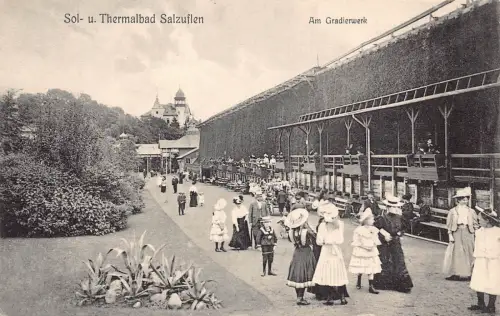 Deutschland Sol Thermalbad Salzuflen Gradierwerk Vintage Postkarte