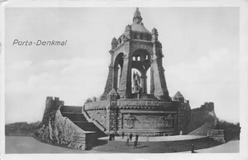 Deutschland Porta Westfalica Kaiser Wilhelm Denkmal RPPC Vintage Postkarte