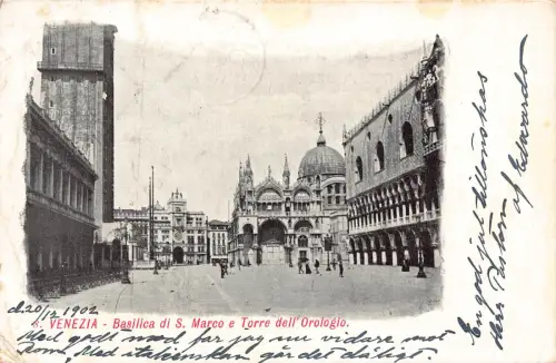 Italien Venedig Venezia 1902 Basilika si S Marco Vintage Postkarte
