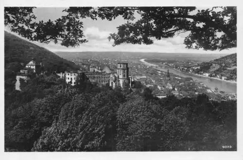 Deutschland Heidelberg Schloss Stadt Heidelberg RPPC Vintage Postkarte