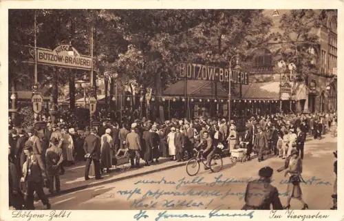 Deutschland Berlin 1936 Botzow-Brauerei Fahrrad Oldtimer Postkarte