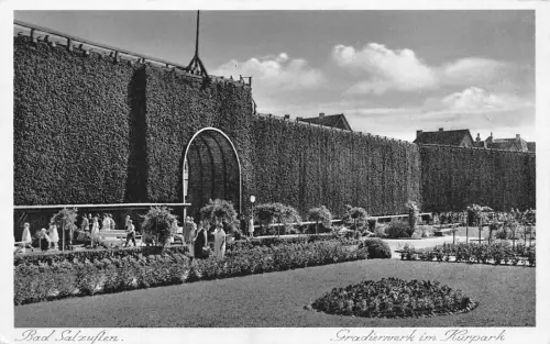 Deutschland Bad Salzuflen Gradierwerk im Kurpark Park Vintage Postkarte