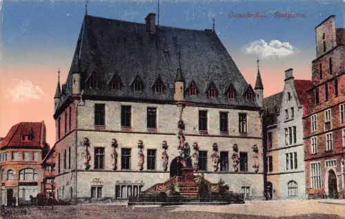 Deutschland Osnabrück Rathaus Rathaus Vintage Postkarte