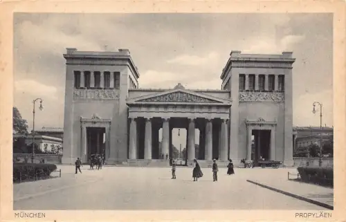 Deutschland München Propyläen Vintage Postkarte