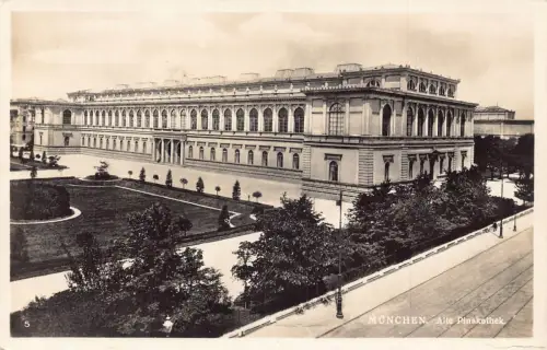 Deutschland München München RPPC Alte Pinakothek Vintage Postkarte