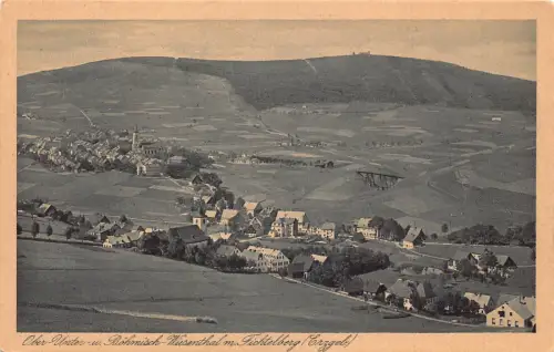 Deutschland Ober Unter Böhmische Wiesenthal Fichtelberg Erzgeb Vintage Postkarte