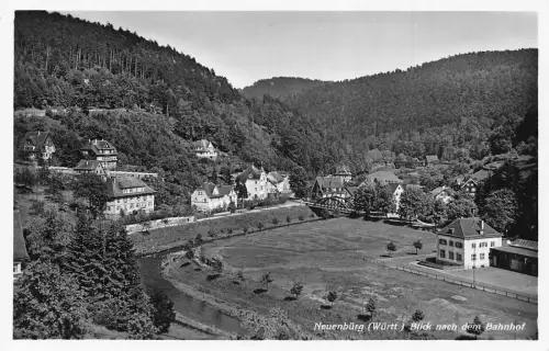 Deutschland Neuenbuerg Bahnhof Bahnhof Ansicht RPPC Vintage Postkarte