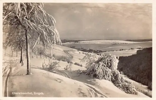 Deutschland Oberwiesenthal Erzgeb Schneeberg RPPC Vintage Postkarte